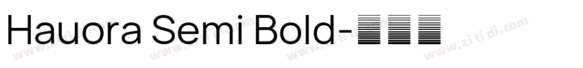Hauora Semi Bold字体转换